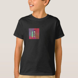 Camiseta Iniciais de Monograma Arte Grunge Funk Roxo Verde