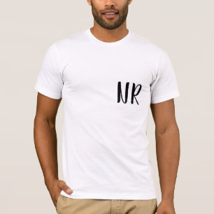 Camiseta Iniciais de Monograma Moderno Design Elegante e At