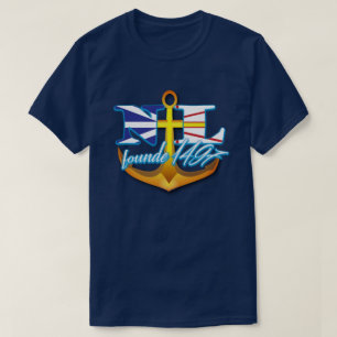 Camiseta Iniciais de Newfoundland e Labrador - fundado em 1