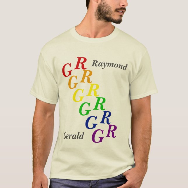 Camiseta - Iniciais em Cores do Orgulho (Frente)