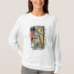 Camiseta Inicial "A" de Historiated que descreve Daniel