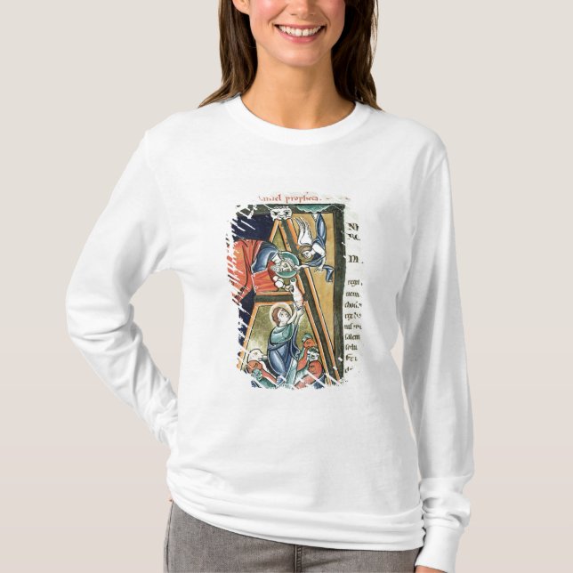 Camiseta Inicial "A" de Historiated que descreve Daniel (Frente)