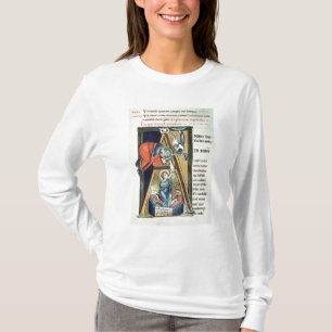 Camiseta Inicial "A" de Historiated que descreve Daniel