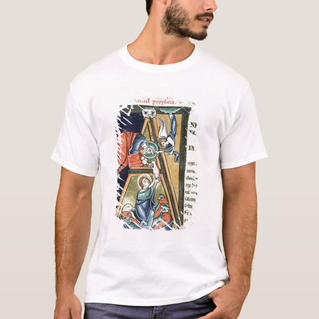 Camiseta Inicial "A" de Historiated que descreve Daniel (Frente)