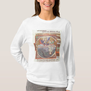 Camiseta Inicial "E" de Historiated que descreve Jonah