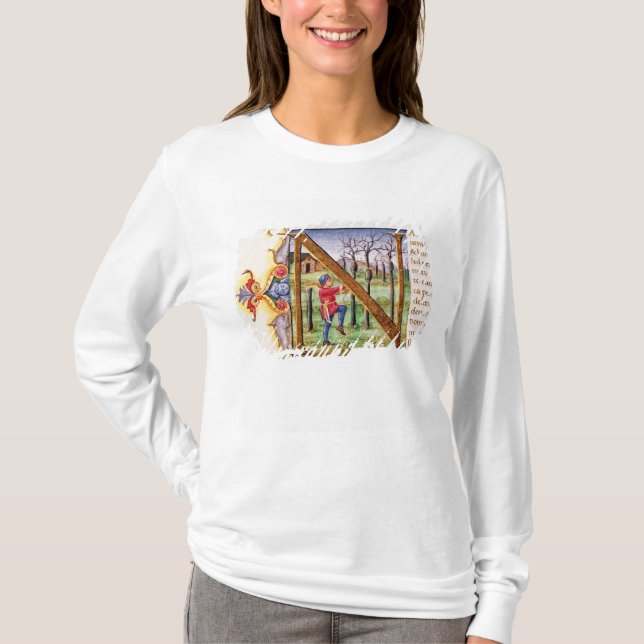 Camiseta Inicial 'N de Historiated (Frente)