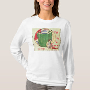 Camiseta Inicial "Q" de Historiated que descreve