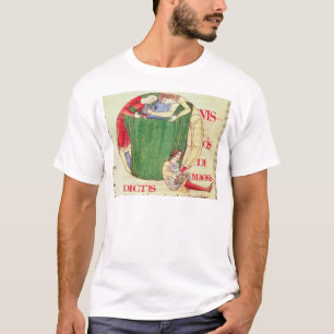 Camiseta Inicial "Q" de Historiated que descreve