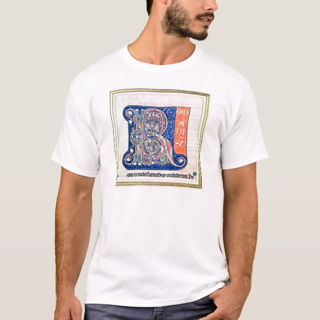 Camiseta Inicial "R" 2 de Historiated (Frente)