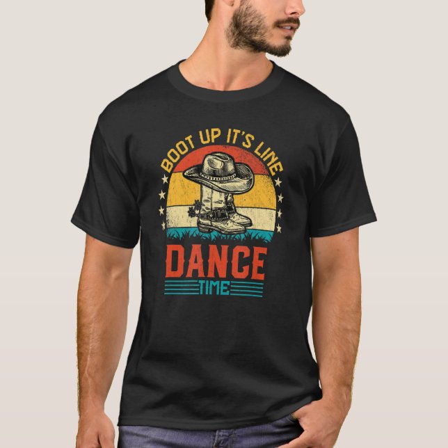 Camiseta Inicializar é Linha Dança Hora País Fora da Linha (Frente)