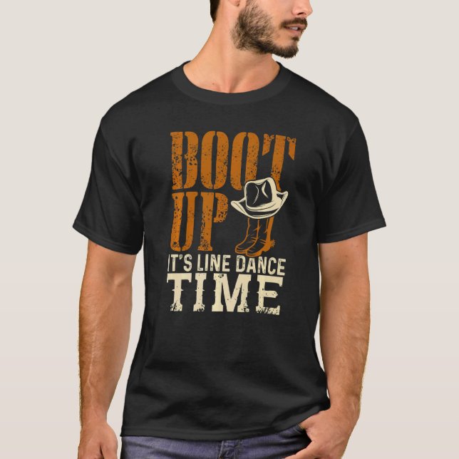 Camiseta Inicialize É Hora da Dança da Linha Música country (Frente)