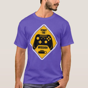 Camiseta Inicie a Missão de Jogos de Patch amigos vintage