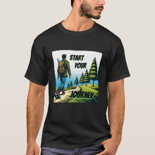 Camiseta Inicie Sua Jornada Caminhando em uma Trilha