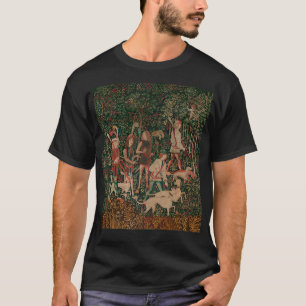 Camiseta Início da Caça Medieval de Arte do Unicorn Hunt