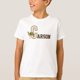 Camiseta Início personalizado do Nome dos Meninos com C