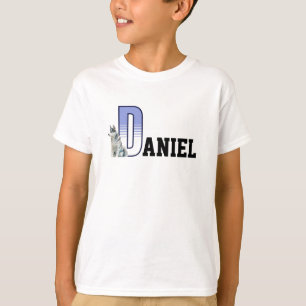 Camiseta Início personalizado do Nome dos Meninos com D