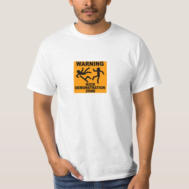Camiseta Início - zona da demonstração do pontapé (Frente)