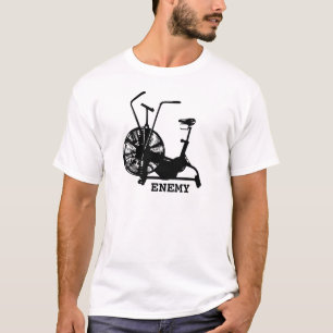 Camiseta Inimigo da bicicleta do ar - silhueta preta