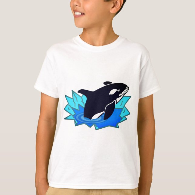 Camiseta Inimigo da Orca, Peixe, Pinguim (Frente)