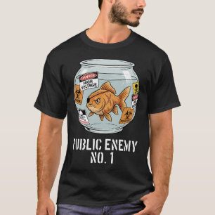 Camiseta Inimigo Público Nº 1 Desenho do Peixe Dourado Durã