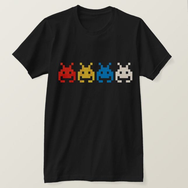 Camiseta Inimigos do Espaço (Frente do Design)