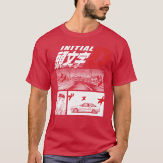 Camiseta Initial D Manga 3 Panel Manga funny