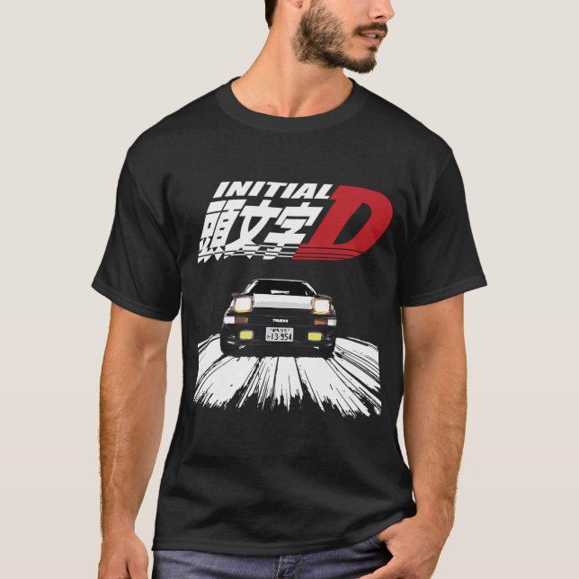 Camiseta Initial D -  Perseguição AE86 (Frente)