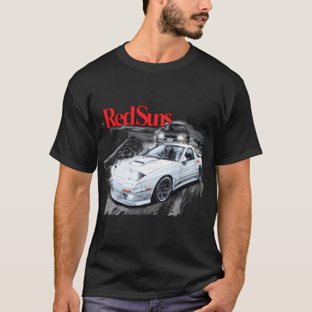 Camiseta Initial D - RED SUNS VS TIME EMPERIOR Montanha Dri (Frente)