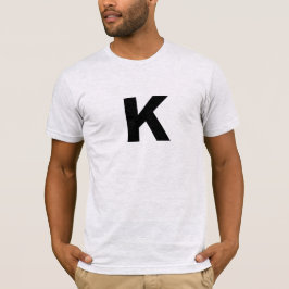 Camiseta Initial Letter Monogram Modern Stylish Trendy 