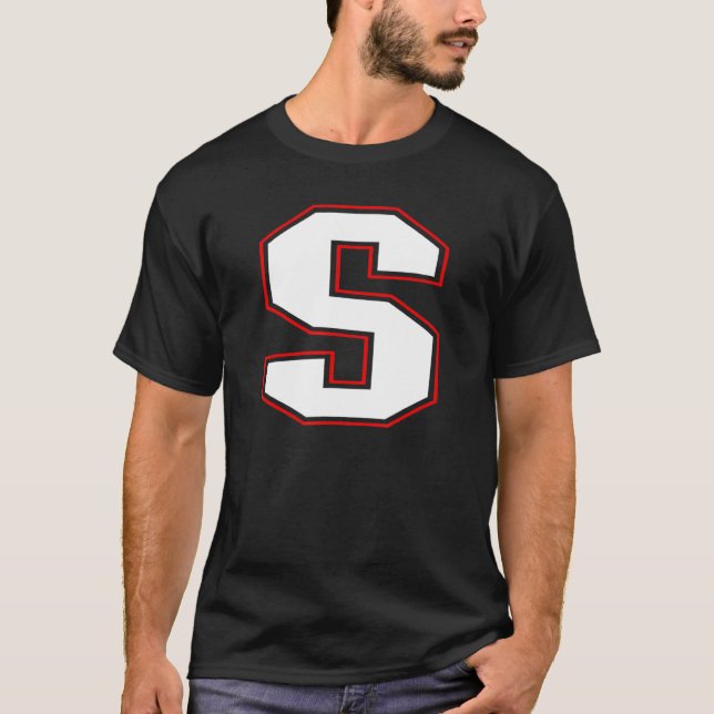 Camiseta Initial S Monogram S Letter S Capital Alphabet (Frente)