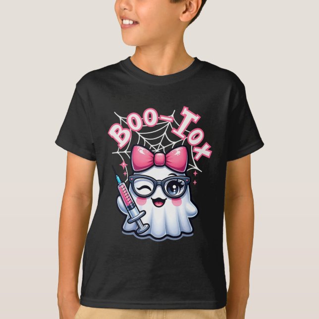 Camiseta Injetor de Enfermeiro Boo-tox Enchimento de Hallow (Frente)