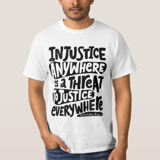 Camiseta injustiça em qualquer lugar (Frente)