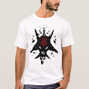 Camiseta Inkblot/sigil em massa preto