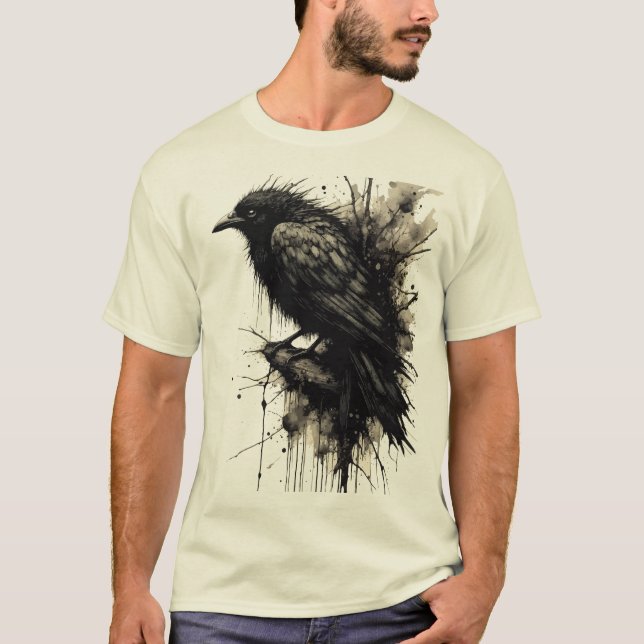 Camiseta Inkstorm Crow Silence Before the Caw (Frente)