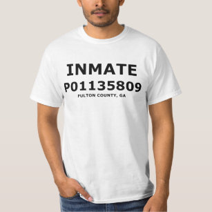 Camiseta Inmate P01135809, Condado de Fulton
