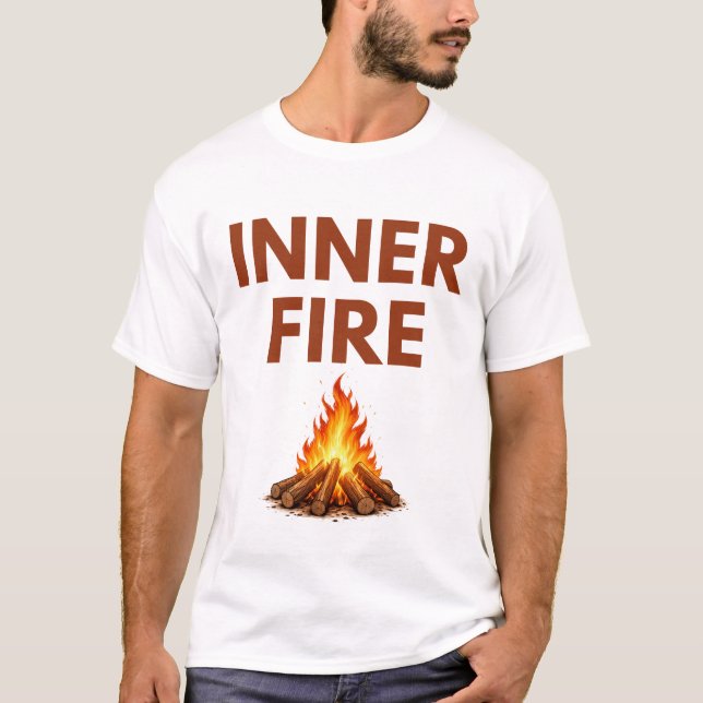 Camiseta Inner Fire Minimal Flame Mens T Shirt (Frente)