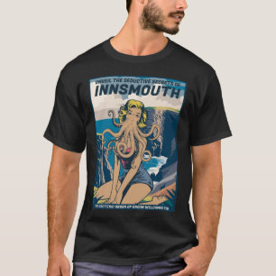 Camiseta Innsmouth Pin-up Cthulhu Poster de viagens Lovecra