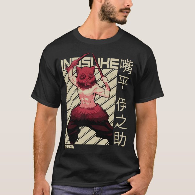 Camiseta Inosuke Demon Slayer Anime T Shirt (Frente)