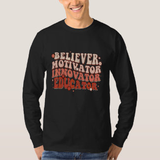 Camiseta Inovador Educador Motivador Crente Professor Retro