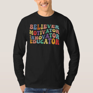 Camiseta Inovador Educador Motivador Crente Professor Retro