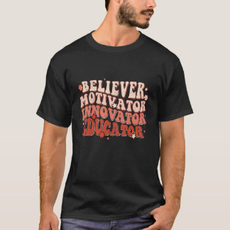 Camiseta Inovador Educador Motivador Crente Professor Retro