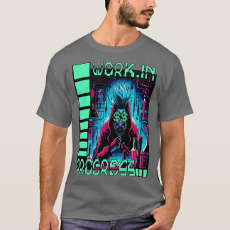 Camiseta Inovador Solitário Um Design CyberPunk Que Ilustra