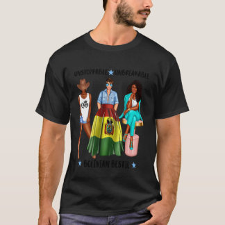 Camiseta Inparável Melhor Amiga Afro Boliviana Melhor Amiga