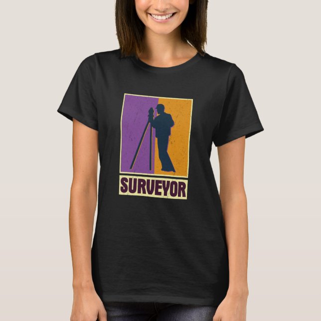 Camiseta Inquérito geodésico que investiga teodolite pro en (Frente)