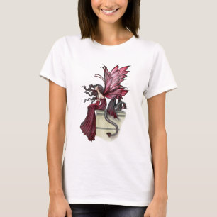 Camiseta Inquieta Rubi Gótica Vermelha Fada e Dragão