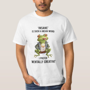 Camiseta "Insano" é um amante meio sapo