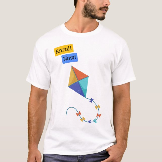 camiseta "Inscreva-se agora" (Frente)