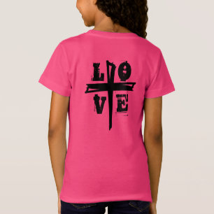 Camiseta inscrição divertida do amor + CRUZAMENTO
