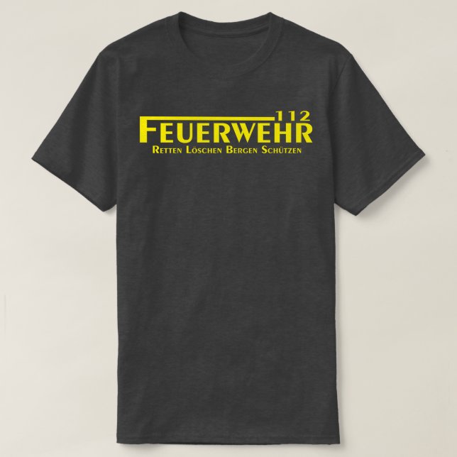Camiseta Inscrição do corpo de bombeiros em amarelo (Frente do Design)