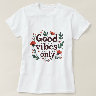 Camiseta Inscrição impressão positiva em T-shirt